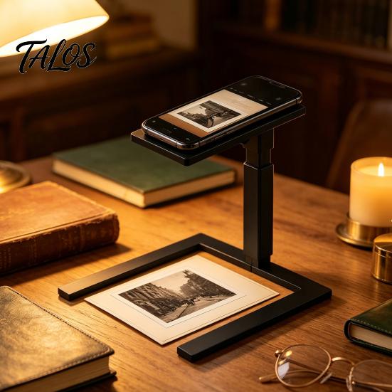Durable PLA Phone Stand Foldable Mobile Holder, Adjustable Desktop for Cell Phones, Lightweight Desk Holder Portable Cradle Streaming Video
