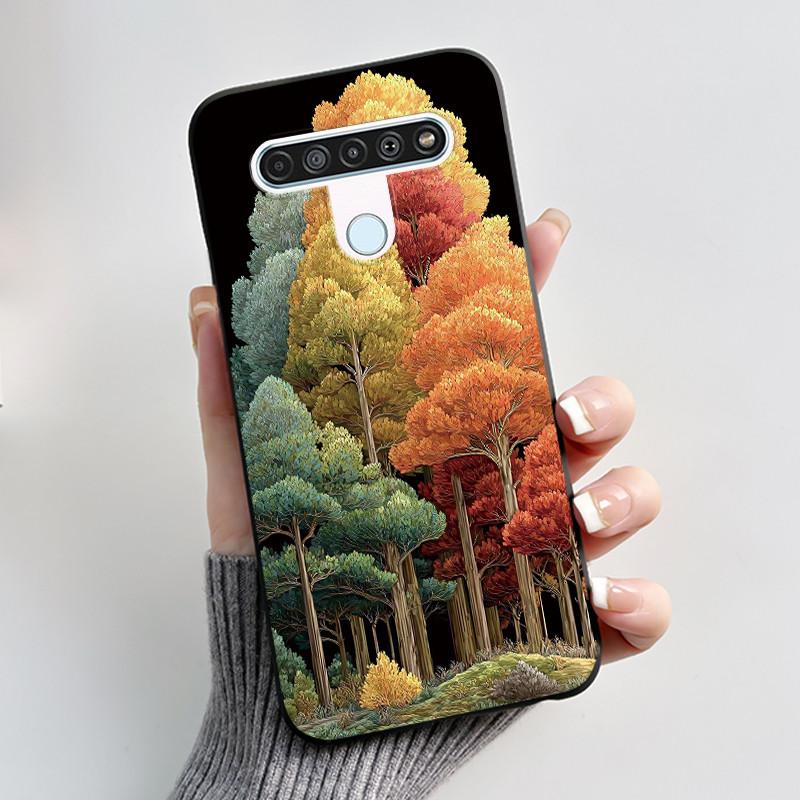 Luxury Cute Cool Boys Girls Case For LG K61 Q61 Q70 Phone Case Black Matte Soft Silicone Back Cover Protective TPU Bumper Shell