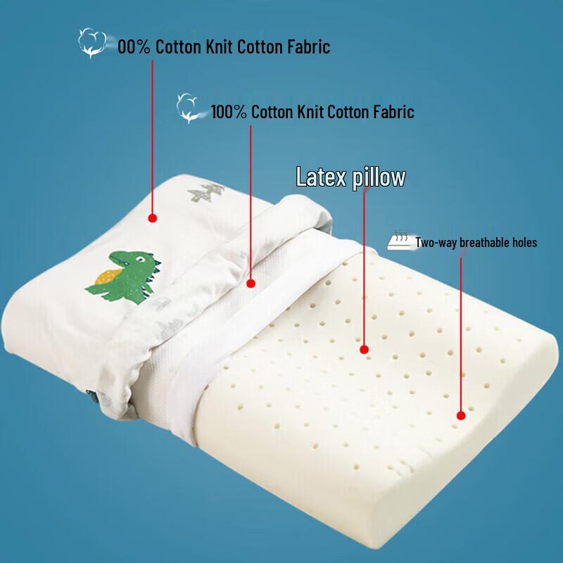 Kids Latex Neck Support Pillow - Little Crocodile