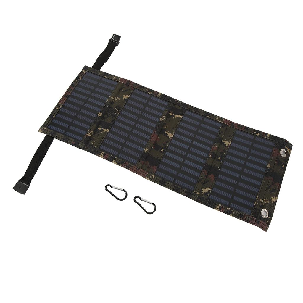 Folding Solar Panel with USB Port 5.5V 20W Monocrystalline High Efficiency IP65 Waterproof for Outdoor Camping