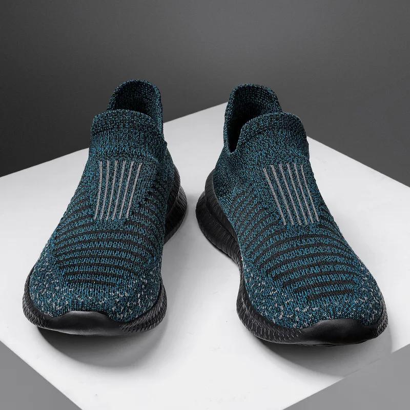 Men's Shoes Comfortable Light Sneakers Man Mesh Breathable Walking Shoes Casual Loafers Shoes Plus Size 46 Zapatillas De Deporte