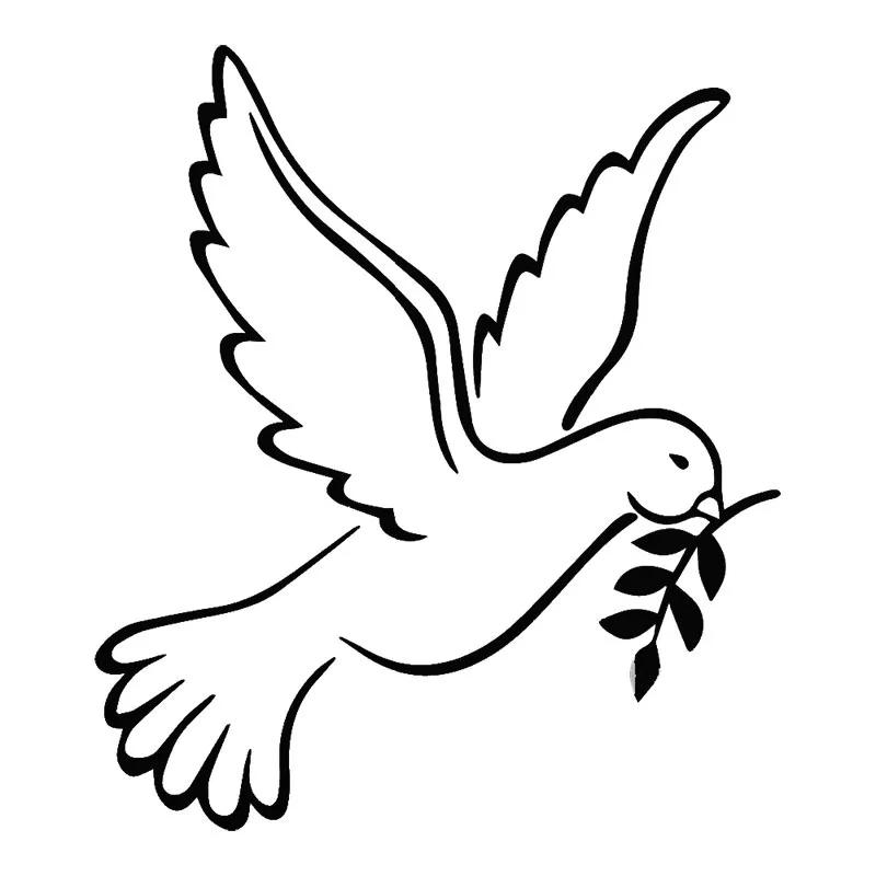 

20x17cm Dove of Peace Car Sticker Auto Body Bumper Windows Motorcycle Laptop Walls Vinyl Film Decal Car Tuning Accessories Glossy Black