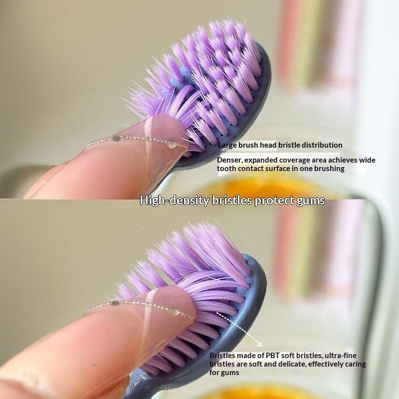5Pcs Wide Head Soft Bristle Toothbrush Fine Gentle Bristles Oral Cleaning Tooth Brush For Family Travel Daily Teeth Care Use