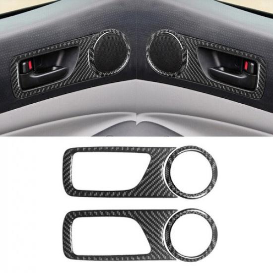For Toyota Tacoma Carbon Fiber Interior Front Door Handle&Speaker Cover Trim