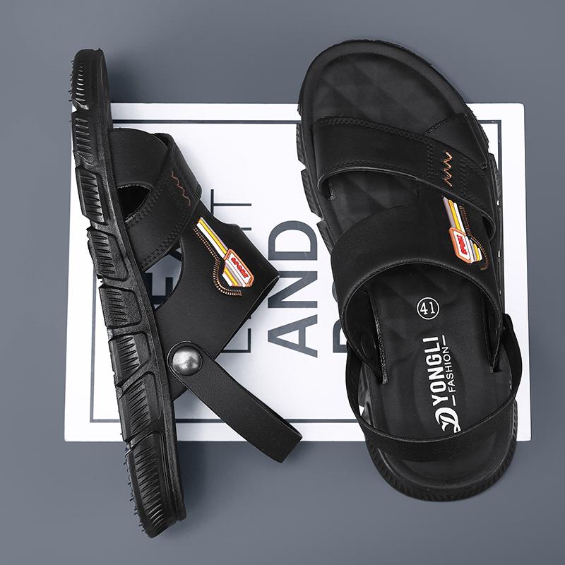 Pánské pantofle z PU kůže Letní ležérní obuv Plážové sandály Venkovní bruslařská obuv Pohodlná chůze Luxusní designová móda