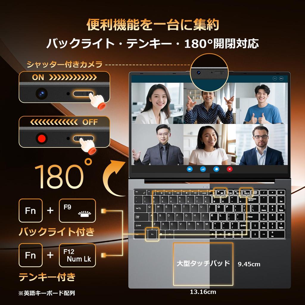 Eyy Laptop with Office Intel Core i5 16GB 256GB Windows 11 Pro FHD thin and lightweight English keyboard with WiFi Bluetooth USB wired ideal for