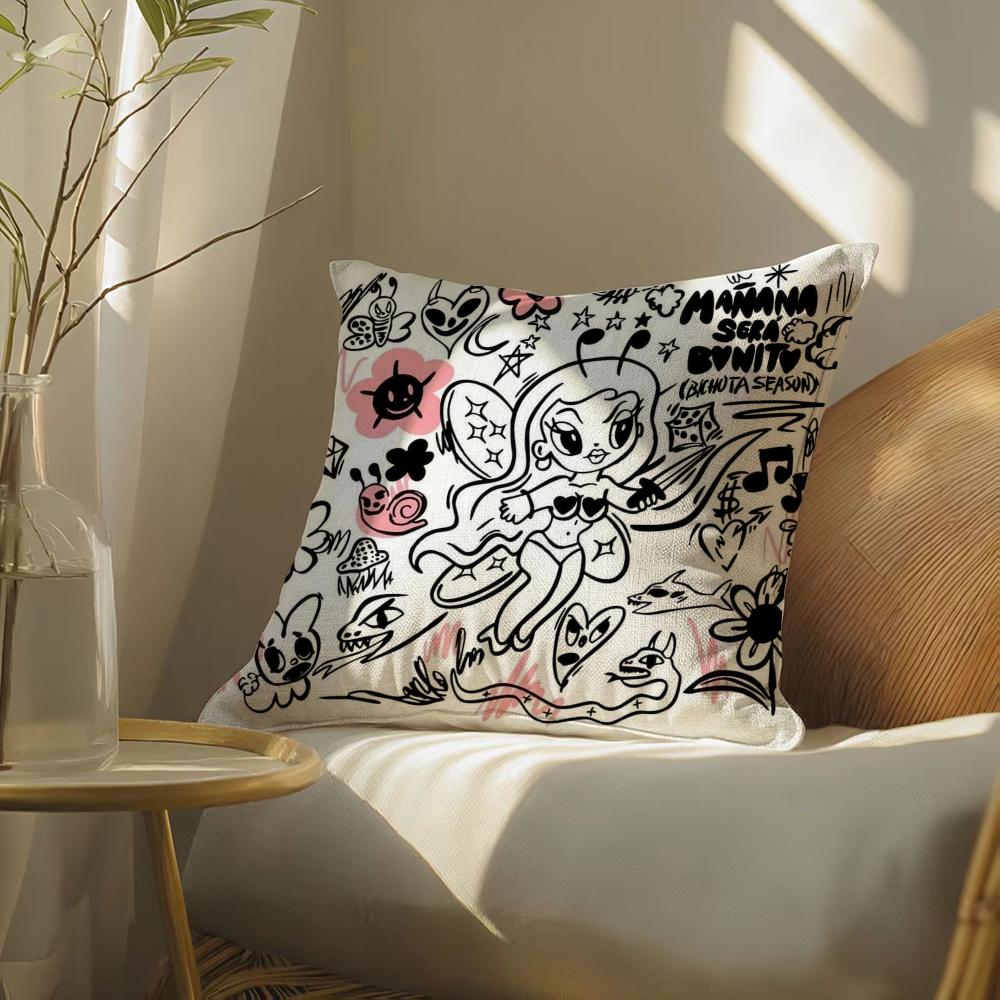 ·Gmananaserabonitocosmeticcasek-Karolg Pillow Case Pillowcase, Double-Sided Printed, Sofa Cushion, Bedroom Headboard