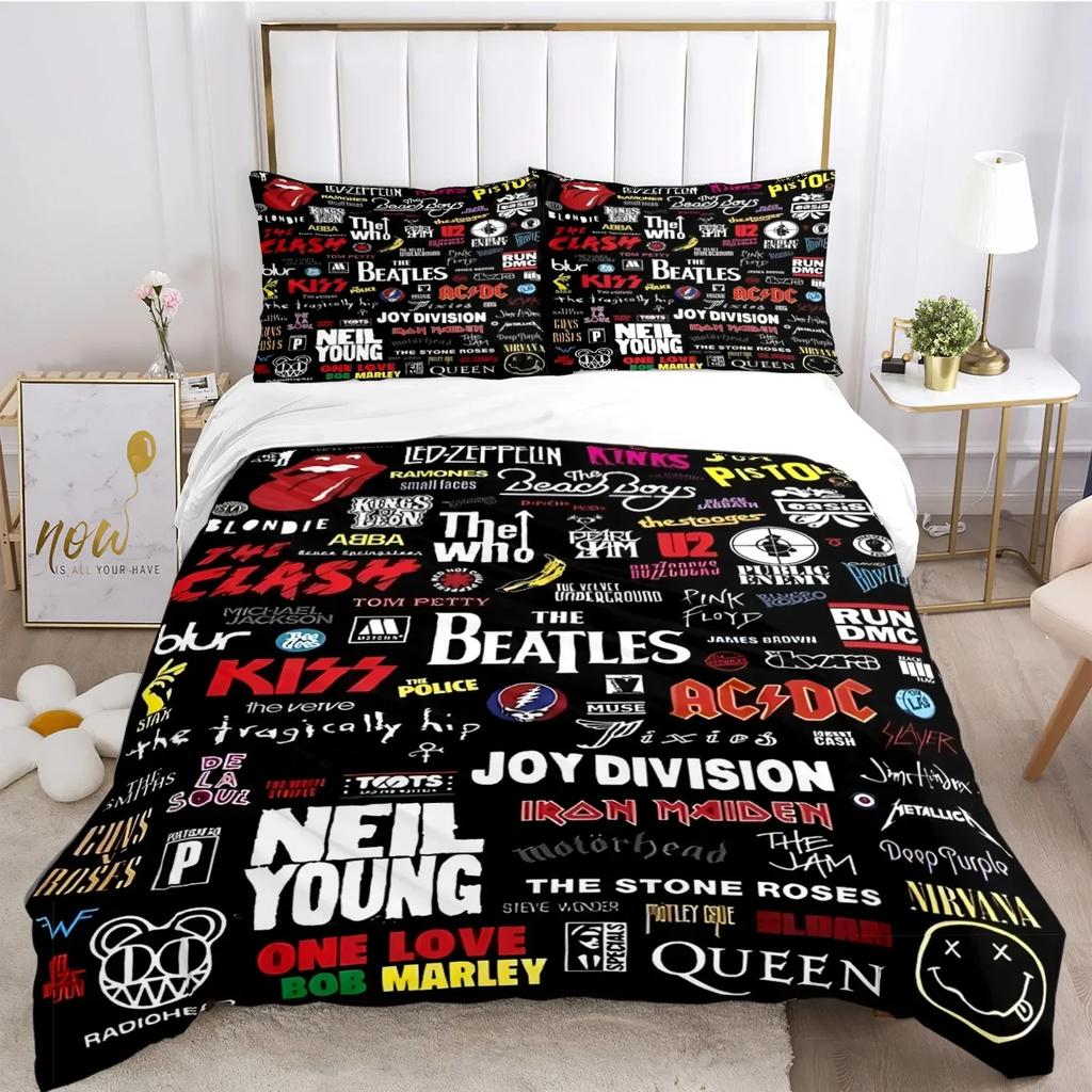 Přátelé Vtipné anime Celoroční povlečení Tištěná sada povlečení s povlakem na polštář Povlak na přikrývku Jednolůžko Dvojlůžko Queen Super King Velikost