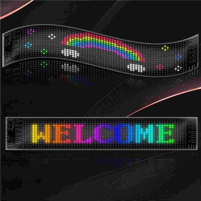Flexibles LED-Display Programmierbares Laufschrift-Werbepanel Bluetooth-App-Steuerung Schildlicht Autoscheibenschild Ladenschild