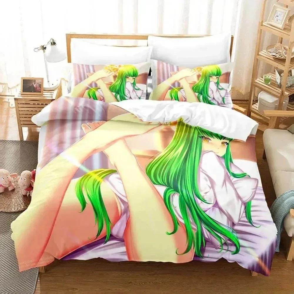 Home Living CODE GEASS 3D NEW Duvet Cover Pillowcase Bedding Set Adult Boy Girl Bedroom Decoration Children Single Double Large