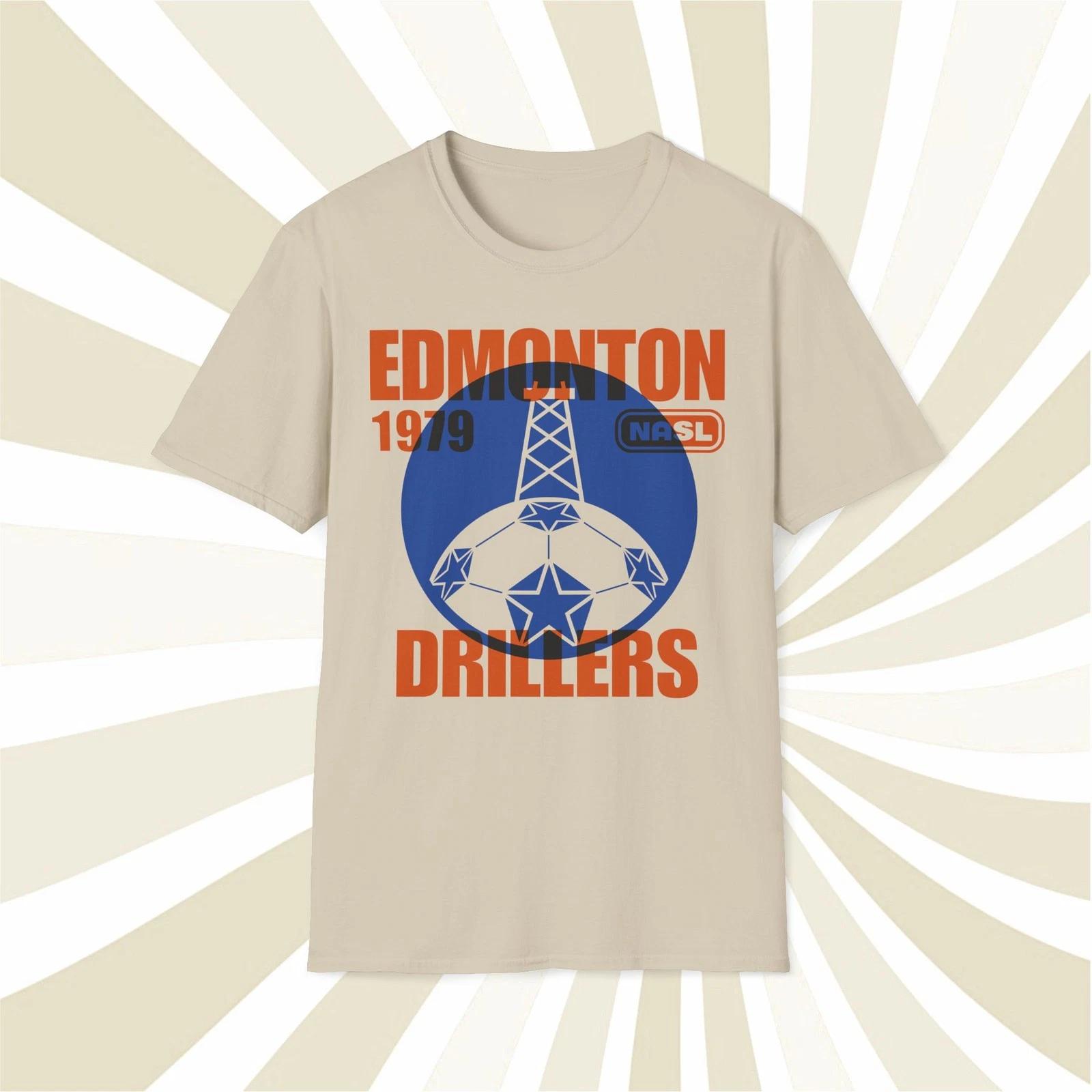 Men s and Women s T-shirts Edmonton Drillers 1979 NASL Vintage Offset Printed Soccer T-Shirt M