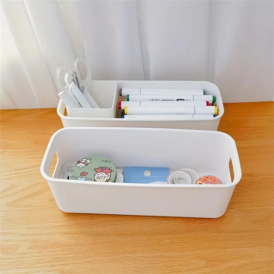 5pcs Multifunctional Plastic Storage Box Makeup Organization Tools Perfume Organizer Household Cosmetics Rectangular Basket
