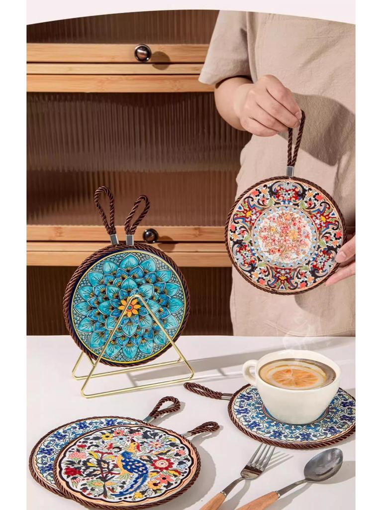 High-Temperature Resistant Insulated Table Mat: Pot Holder, Placemat, and Anti-Scald Protection for Dishes, Bowls, and Casseroles