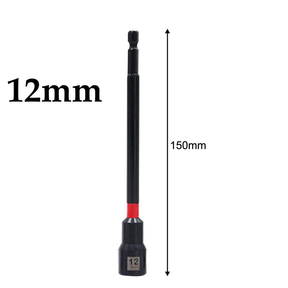 Compact and 6 Inch Magnetic Long Nut Driver Tool Set of Five