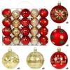 Cross-border Christmas Ornament Set: 40 Decorative 6CM Painted and Plated Plastic Balls.
