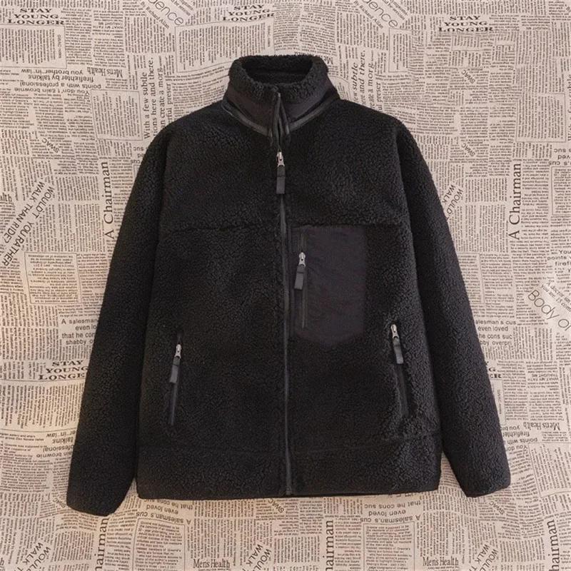 Winter Men's Outdoor Motorcycle Jacket Sweater Cashmere Jacket Down Jacket Men's Windproof Coldproof Warm and Comfortable Jacket