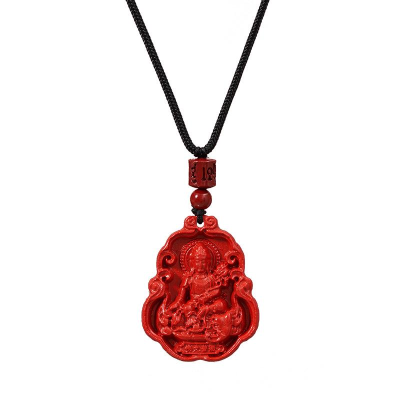 Zodiac Benming Buddha red sand pendant pendant Benming year men's car key bag patron saint key necklace