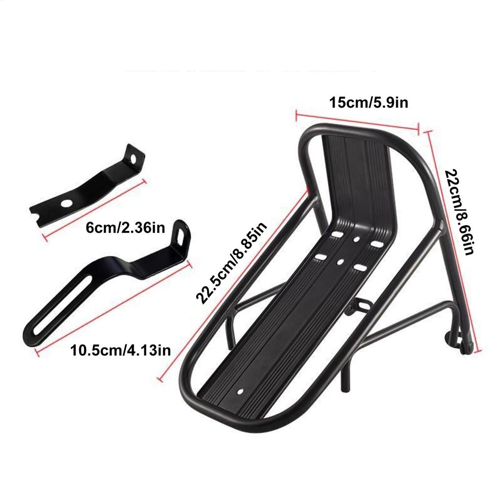 Bike Front Rack Aluminum Alloy Luggage Carrier Racks Stable Mountain Bike Front Luggage Rack for Cycling Mountain/Road Bike