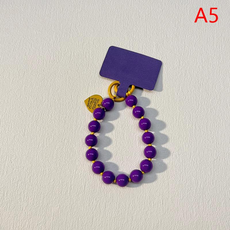 Cute Colorful Love Heart Bead Phone Chain Pendant Charm Strap Cord For Phone Bag Universal Hanging Rope