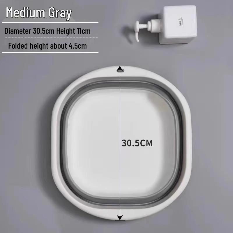 Foldable Plastic Washbasin for Dorms - Portable & Space-Saving Basin, Newcomer Discount 5 Yuan
