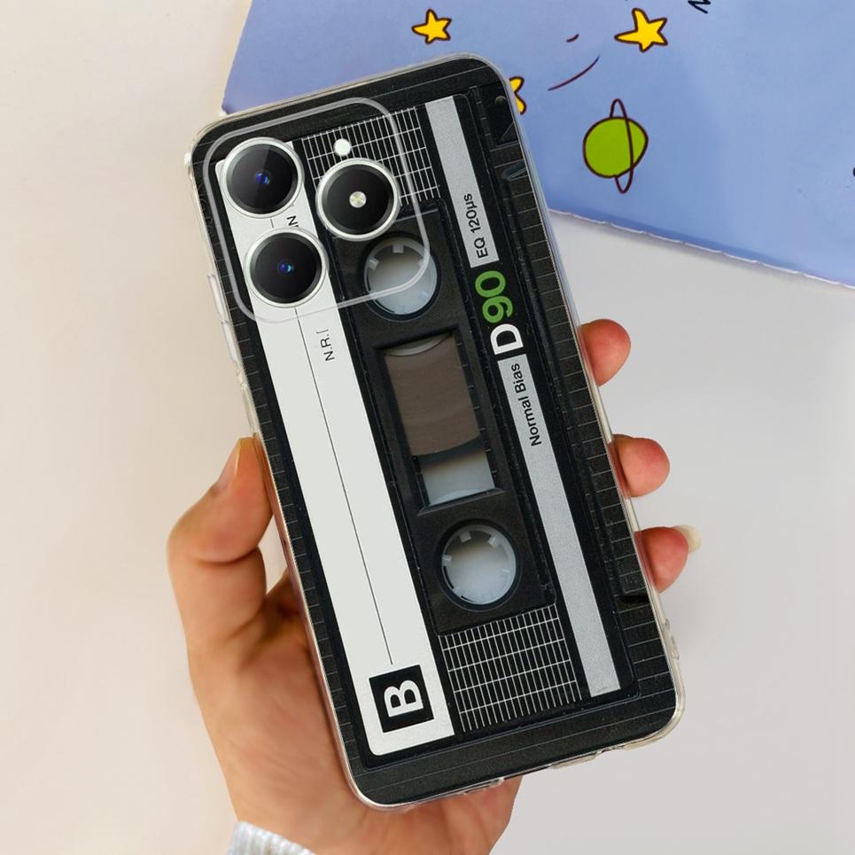 For Realme C63 C61 Phone Cover Case Cool Cartoon Dragon Space Man Cat Funda Soft Clear Silicone Bumper For Realme Narzo N61 N63
