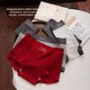 Large Size Women's Spring Autumn Pure Cotton Seamless Full  Wrap Mid Thigh Low Rise Straight Leg Underwear