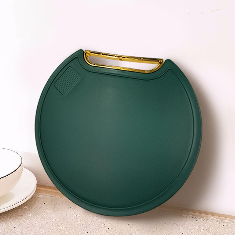 Emerald Round Vertical Cutting Board, Fruit Chopping Board Grinding Garlic Cutting Board Double-sided Vertical Kitchen Cutting Board Chopping Board