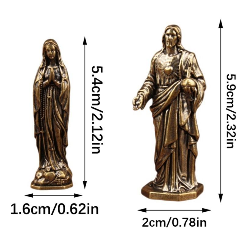 Virgins Mother Marys Statues Figurines Christian Jesuses Statues Collectible Sculptures Desktop Ornament Home Decors