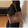 Retro bag women's large capacity 2205 autumn and winter versatile simple shoulder bag premium texture tote bag