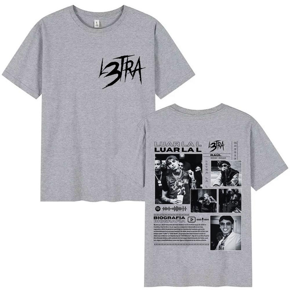 Rapper Luar La L L3tra Album 2025 Graphic T Shirt Mens Hip Hop Gothic Short Sleeve Cotton Tshirt Vintage Punk Clothing Tshirts