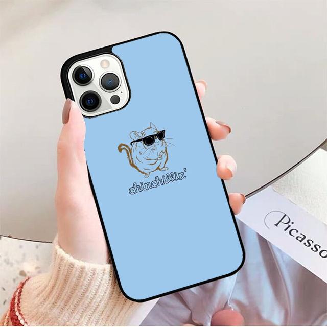 Cute Cartoon Chinchilla Phone Case for iPhone 17 Air 16 16e 15 Plus for Apple 13 11 12 14 Pro Max Cover Coque Fundas