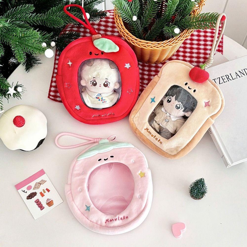 Dustproof Doll Display Bag Transparent Portable Data Cable Storage Bag Backpack Pendant Cartoon Doll Display Box