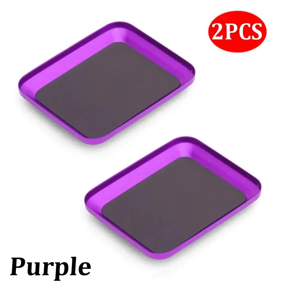 2PCS Multipurpose Magnetic Screw Tray Plate Aluminum Zinc Zinc Alloy Screws Disk Storage Plate  Automotive