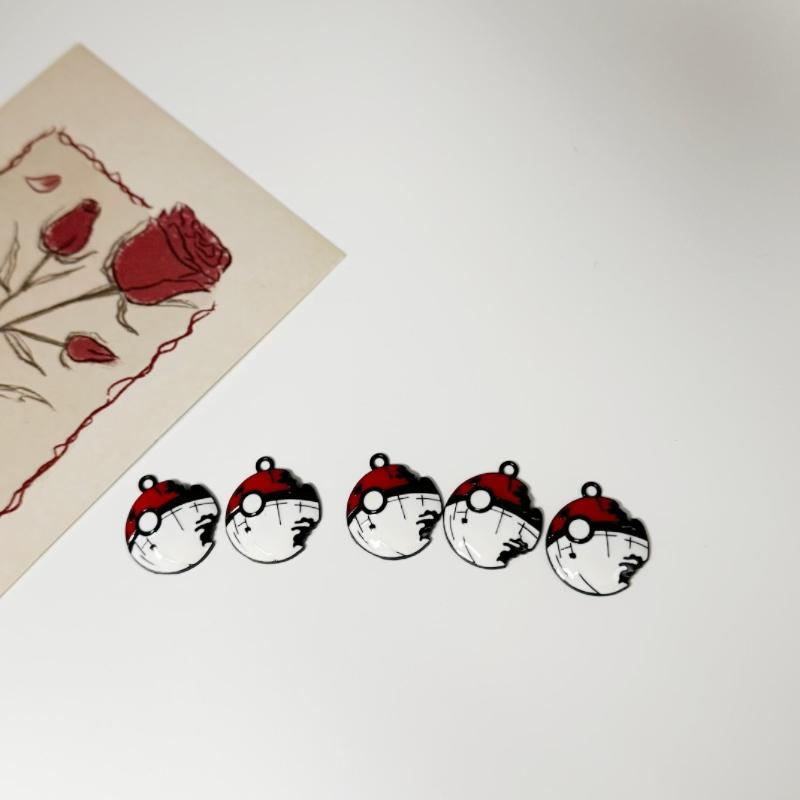 8style Kawaii Cartoon Pokemon Pikachu Keychain Charmander Metal Charms for Women Earrings DIY Jewelry Pendant Necklace Bracelet