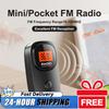 Mini Portable FM Radio Digital Tuning Pocket Clip Radio with Earphone Battery Operated Radio for Home Outdoor Walking Jogging
