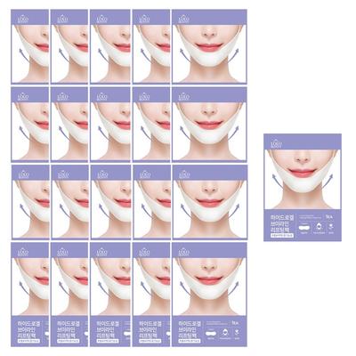 Loroskini Hydrogel Kinn V V-Linie Lifting Line Packung 1 Blattmaske Patch 1 Packung pro Tag Nasolabialfalte Hals andere Patches, 21 Stück