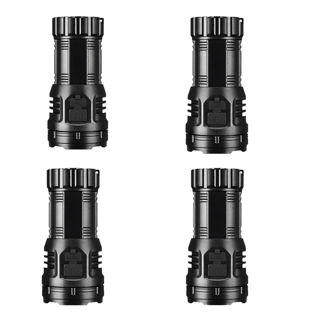 Powerful Flashlight With 9 Lamp Beads Super Tactical Light With COB Side Light Camping Lantern USB Rechargeable Outdoor Torch