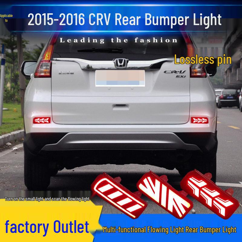 Sequential LED Turn Signal & Brake Light for 15-16 Honda CRV Rear Bumper Reflector Modification