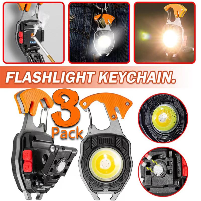 Multifunctional Portable Light Strong Flashlight Keychain Lights Mini Work Lamp