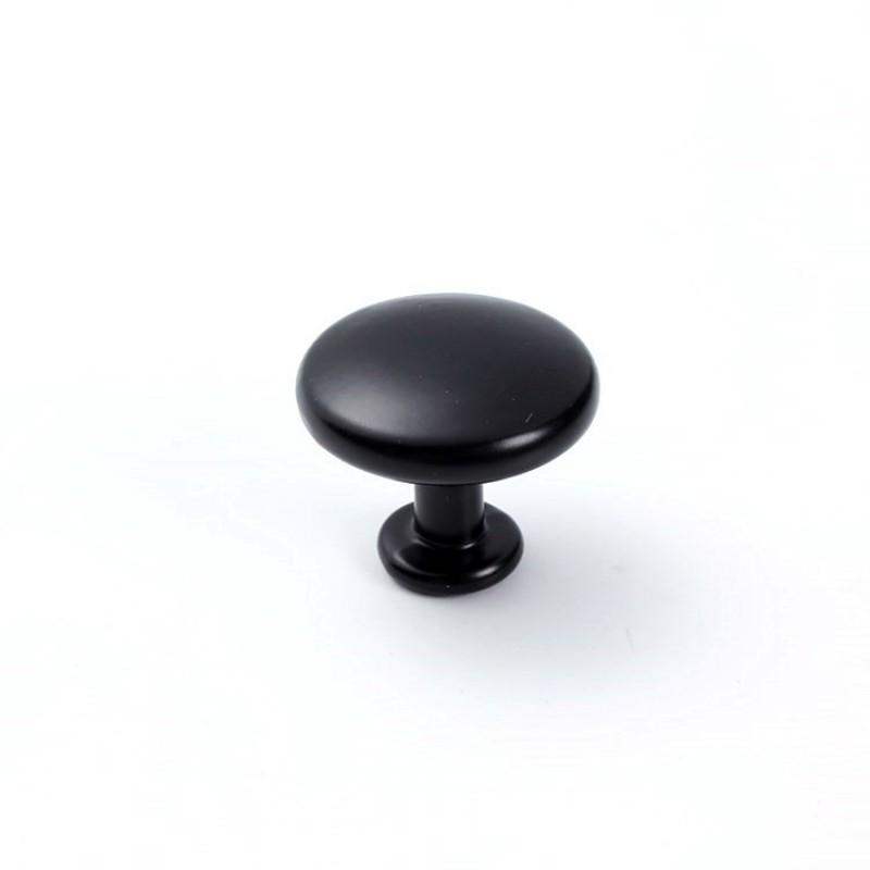 Aluminum Black Cabinet Pull Handle Drawer Wardrobe Door Single Hole Bow Shape Modern Hardware