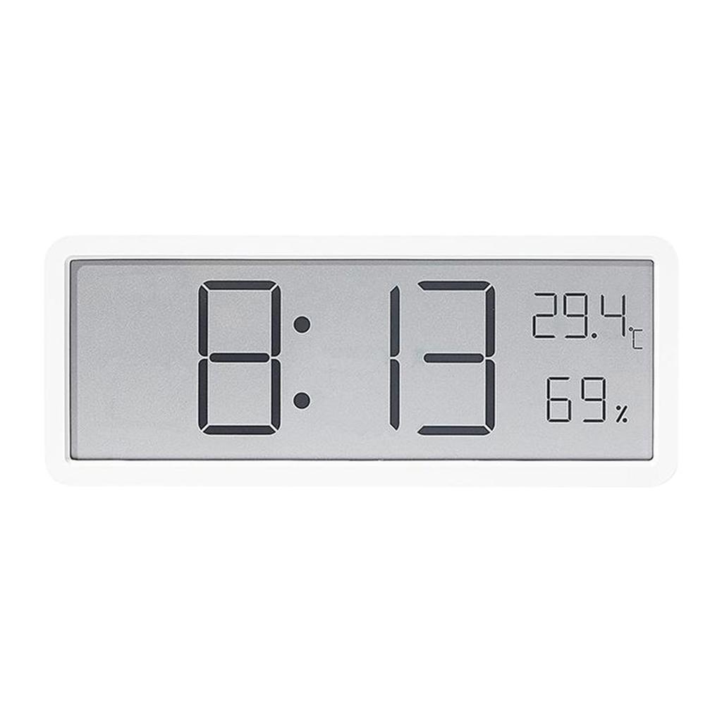 Modern Silent Digital Wall Clock with Temperature Date Display for Bedroom and Office
