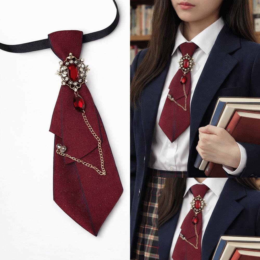 Metal Chain Bow Tie Adjustable Womens Tie New Chain Necktie  Concert