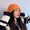 MI Twisted Knit Beanie (Orange)