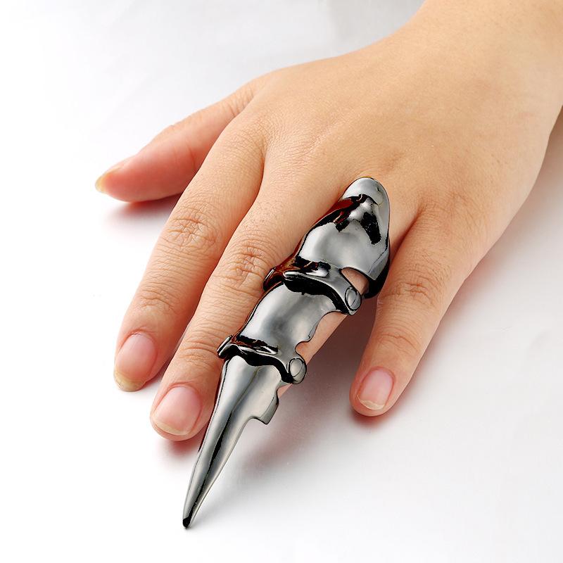 Punk Rock Long Finger Ring Skull Animal Devil Fashion Party Accessory