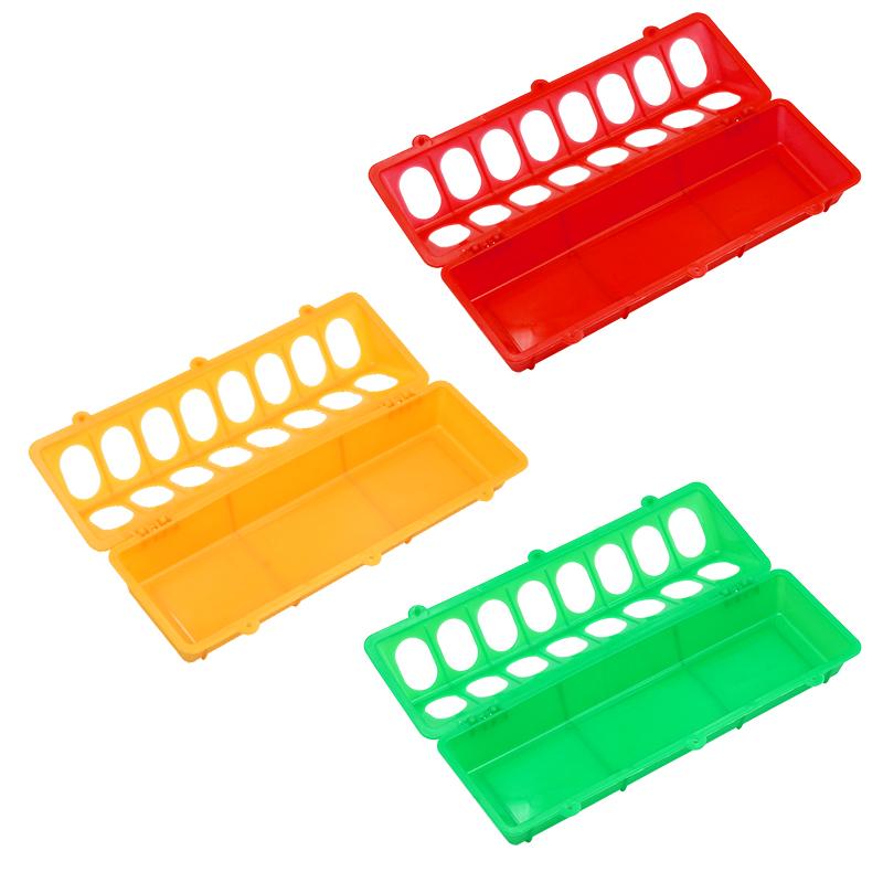 30cm Chick Bird Feeder Trough Pigeon Feeding Ground Pheasant Feeding Bucket Chick Plastic Flip-Top Chicken Farming Tool