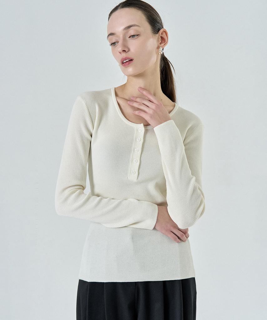 PELOTE Slim Ribbed Knit T-Shirt (2 Colors)