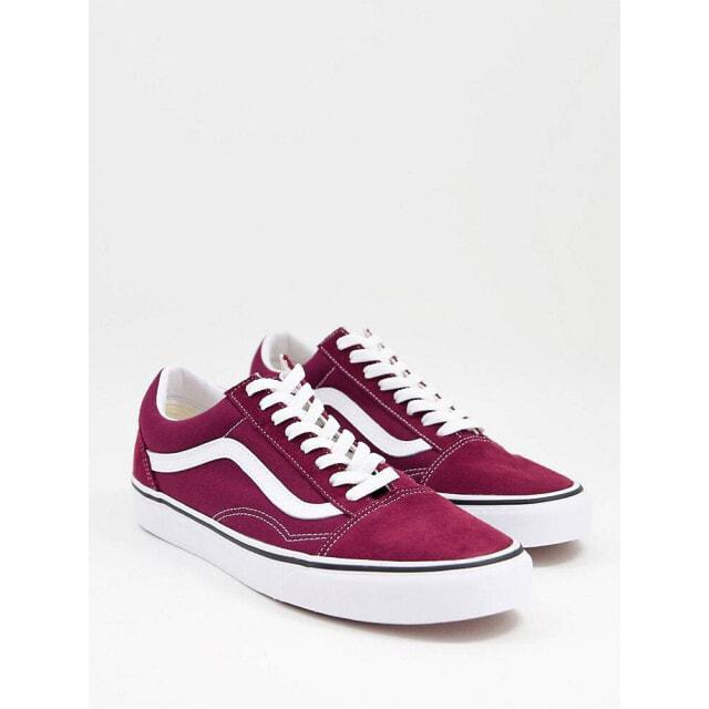 

Бордовые кроссовки Vans Old Skool в стиле порт-рояль