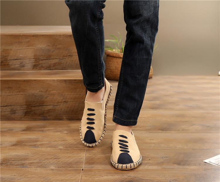 spring new sneakers men Linen canvas shoes fashion trend men casual shoes comfortable espadrilles classic running shoes tyh78