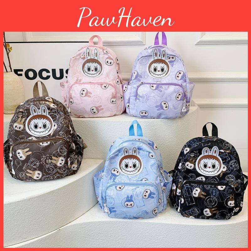 Cartoon Kids Dual Shoulder Backpack Large Capacity Print Schoolbag Students