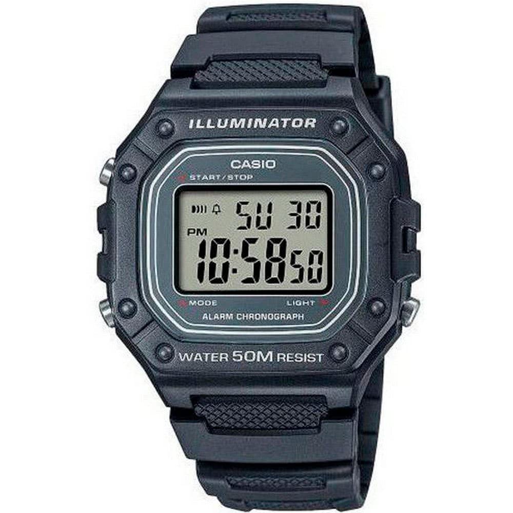 Casio Illuminator Quartz Casual Watch W-218H-8AVCF Resin Strap Gray 24.4